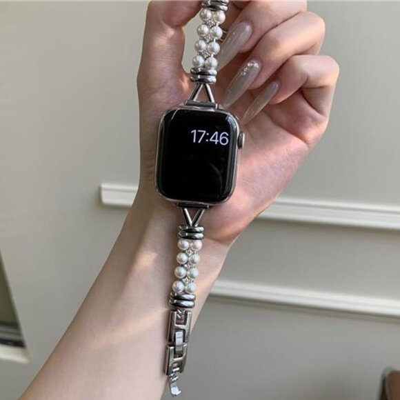NEW Pearl Bling Luxury Apple Watch Band main image 5